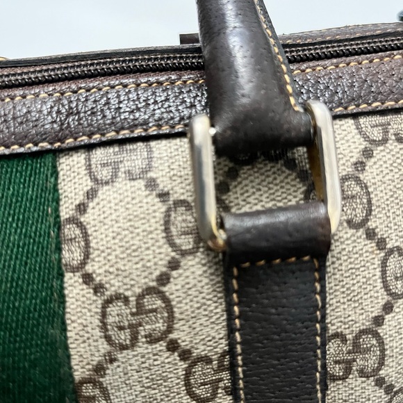 Gucci Sherryline PVC Monogram Authentic &Vintage Brown Boston/Speedy Bag Size 28 - Picture 11 of 16